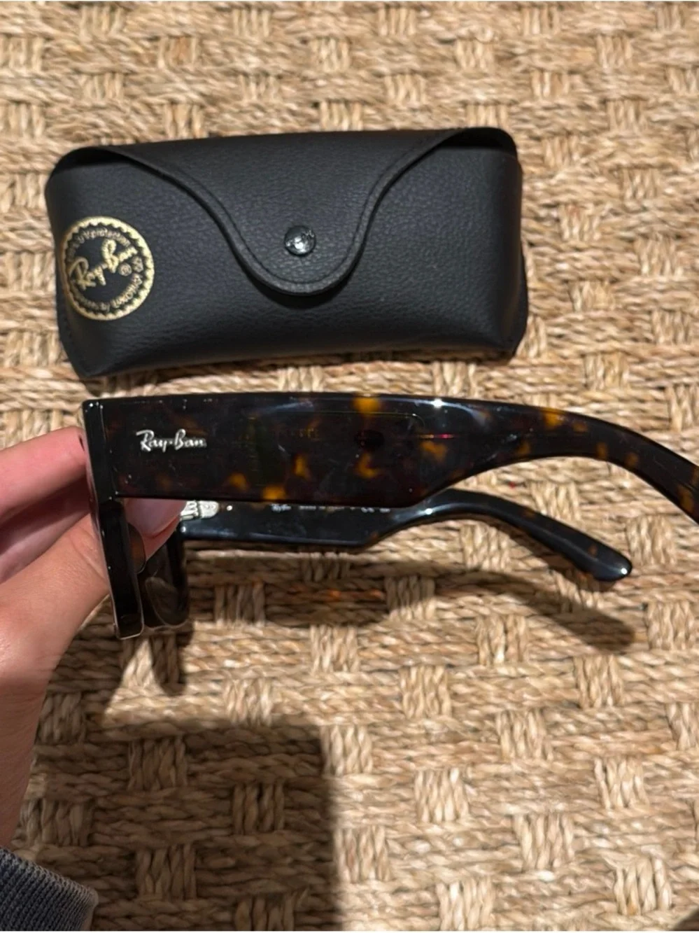 Ray-Ban Black Women’s Wayfarer Sunglasses with Case- ASAP Rocky Glasses